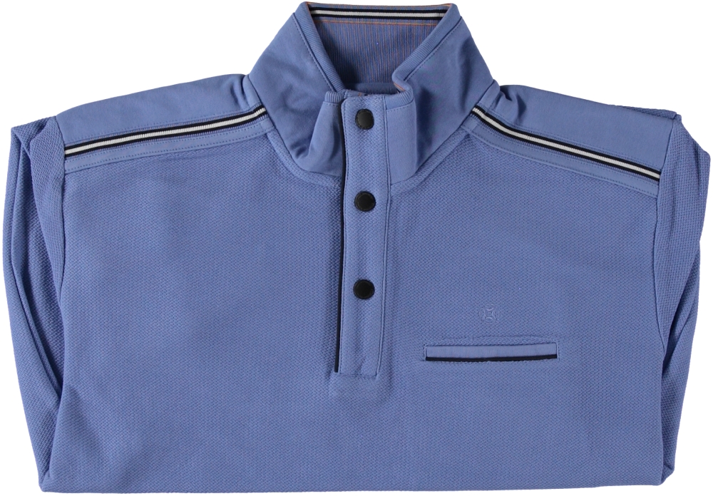 Pullover half zip jacquard Mid  blue 51.2611-117