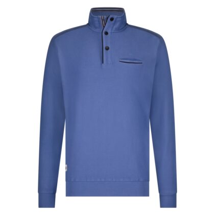 Pullover half zip jacquard Mid blue 51.2611-117