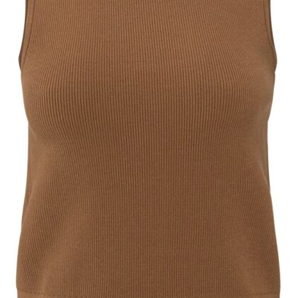 Ribbed tank top CHIPMUNK BROWN 1-000472-505-71044
