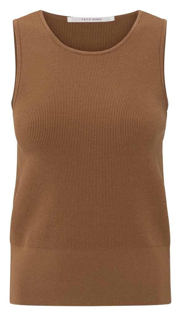 MEDIUM-01-000472-505_71044 Ribbed tank top CHIPMUNK BROWN 1-000472-505-71044