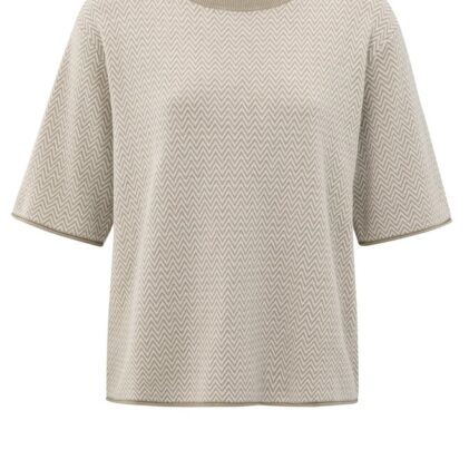 T-shirt zigzag SAND BEIGE 1-000488-508-990061