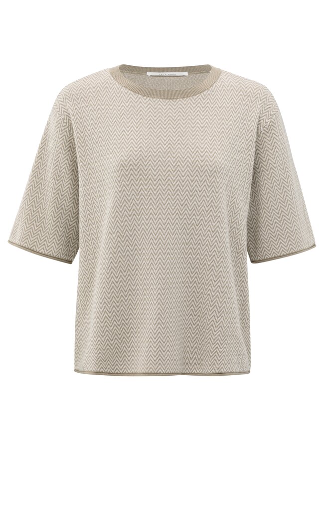 MEDIUM-01-000488-508_990061 T-shirt zigzag SAND BEIGE 1-000488-508-990061