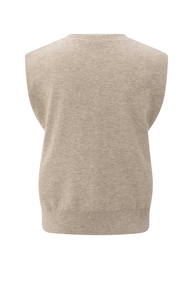 Gilet V-hals SAND MELANGE 1-010120-508-99007