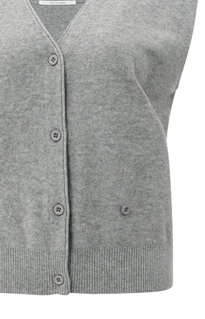 Gilet V-hals MEDIUM GREY 1-010120-508-99022