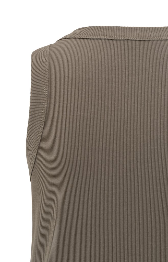 Ribbed singlet GREYISH BROWN 1-729043-507-99948