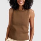 Ribbed tank top CHIPMUNK BROWN 1-000472-505-71044