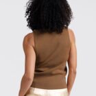 Ribbed tank top CHIPMUNK BROWN 1-000472-505-71044