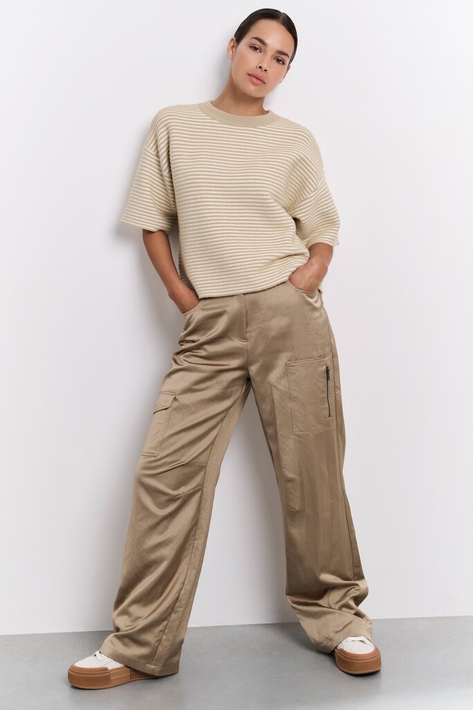 Satin cargo trousers SAFARI 1-301176-502-99803