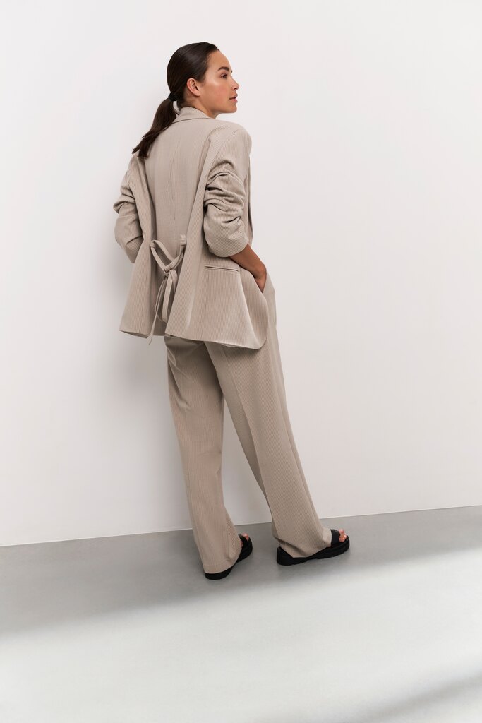 Pinstripe trousers HUMUS BEIGE 1-301180-503-513041