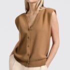 Knitted spencer CHIPMUNK BROWN 1-010107-505-71044