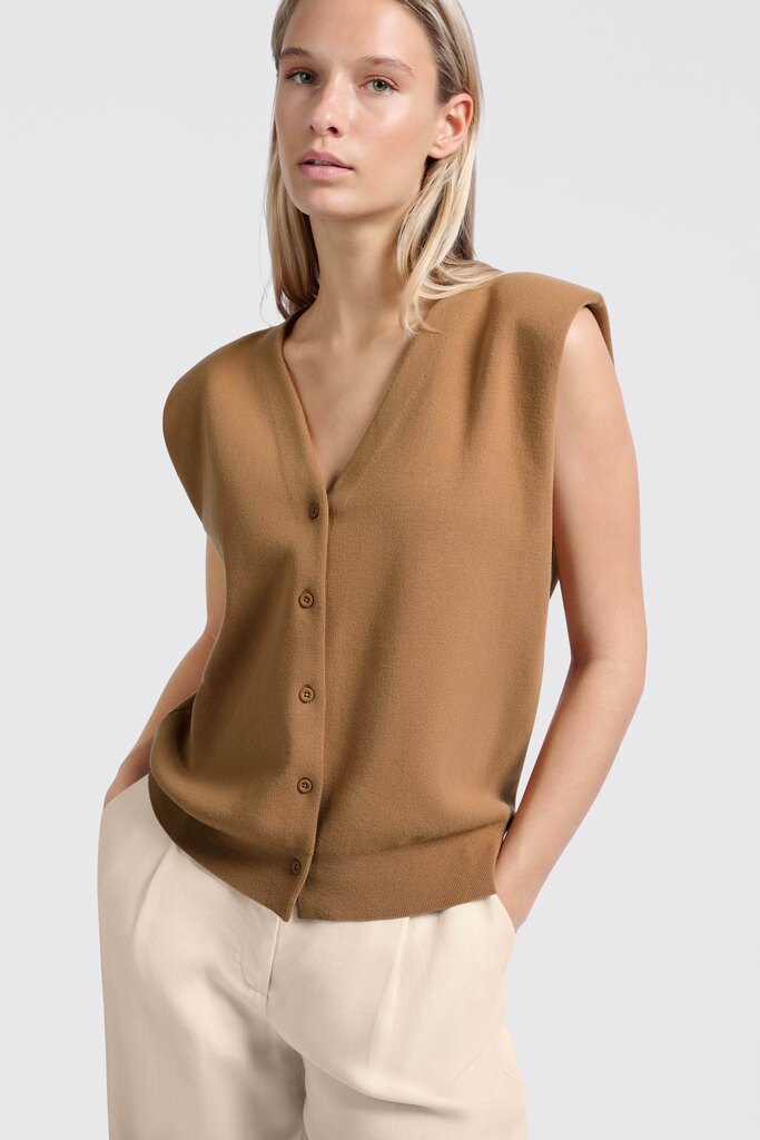 Knitted spencer CHIPMUNK BROWN 1-010107-505-71044