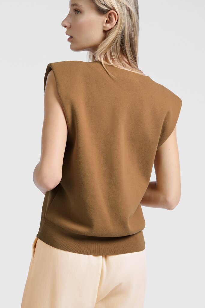 Knitted spencer CHIPMUNK BROWN 1-010107-505-71044