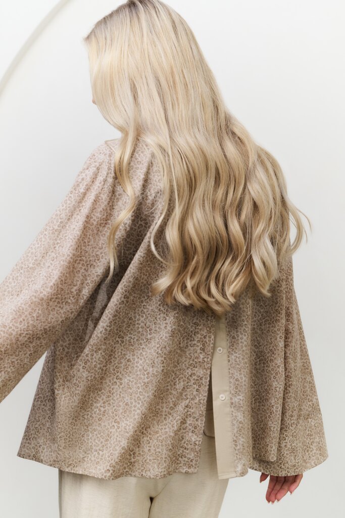 Leopard blouse GREYISH BROWN 1-201166-507-999481