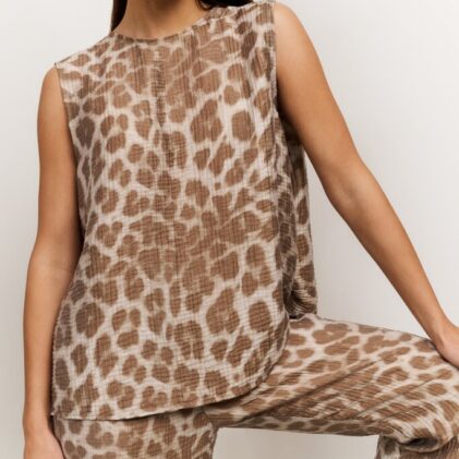 Sleeveless top MILK BROWN 1-701311-507-999511