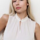 Top ruffled collar OFF WHITE 1-701303-507-99969