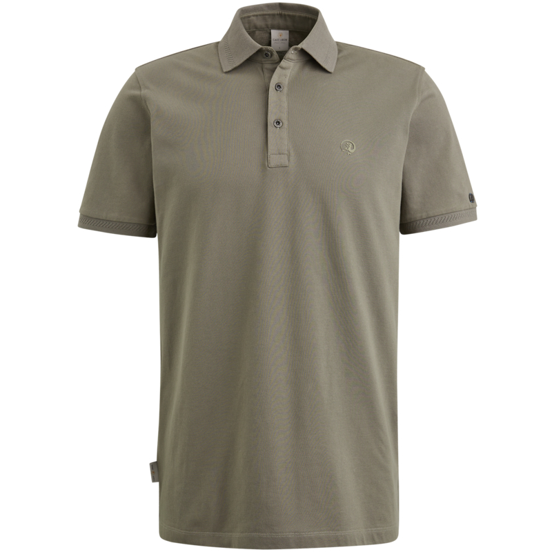 Online-CPSS2502850-6496_front polo fine pique Smokey Olive CPSS2502850-6496