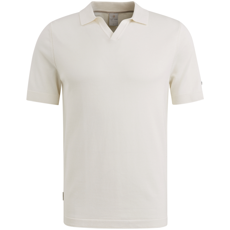 Online-CPSS2503870-7002_front Short sleeve polo Snow White CPSS2503870-7002