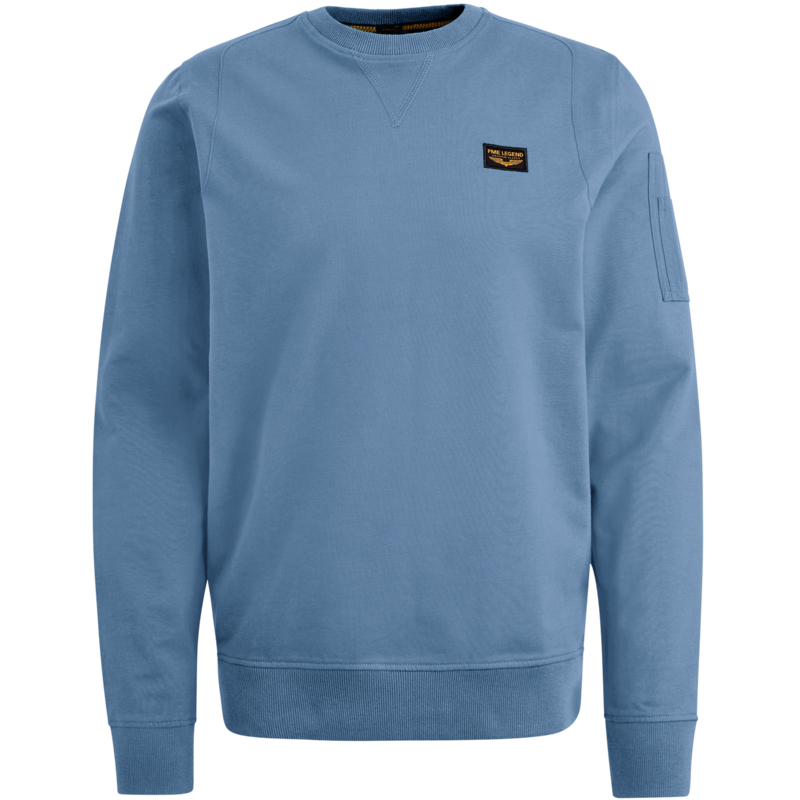 Online-PLS2502499-5393_front Crewneck Airstrip Ashleigh Blue PLS2502499-5393