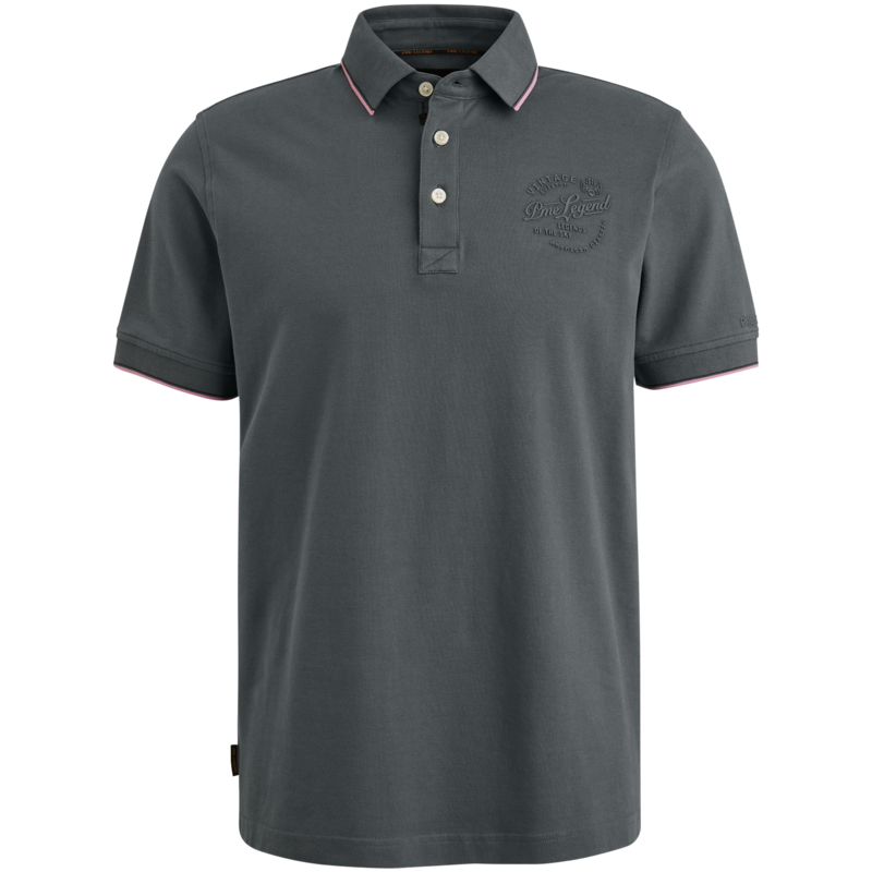 Online-PPSS2504867-9076_front Short sleeve polo Dark Slate PPSS2504867-9076