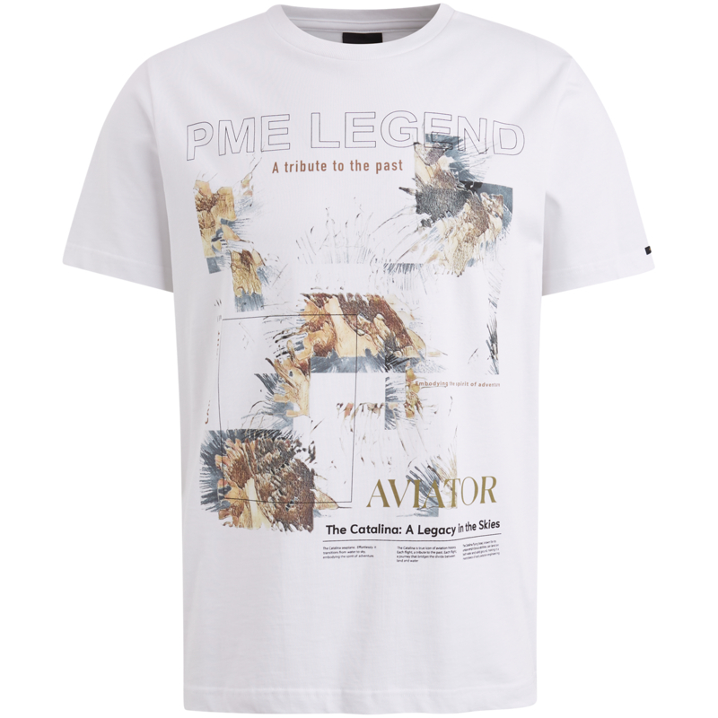 Online-PTSS2503570-7003_front Short sleeve r-neck Bright White PTSS2503570-7003