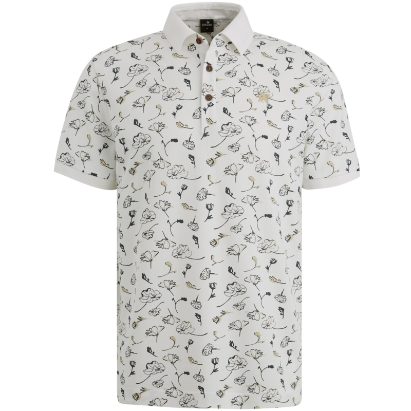 Online-VPSS2503824-7004_front Short sleeve polo Cloud Dancer VPSS2503824-7004