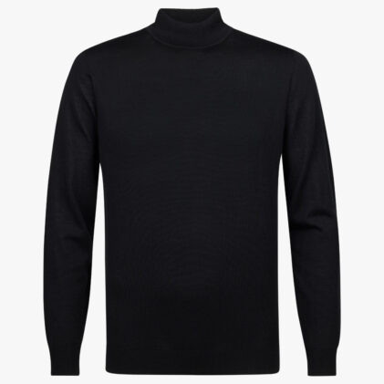 PULLOVER MOCK NECK BLACK PPVJ30004A-A