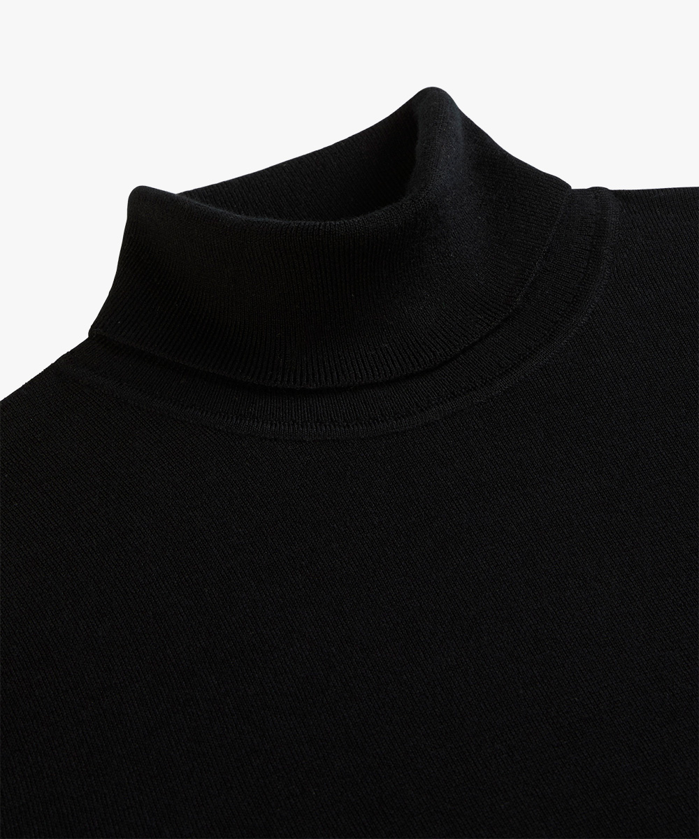 PULLOVER ROLL NECK BLACK PPVJ30005A-A