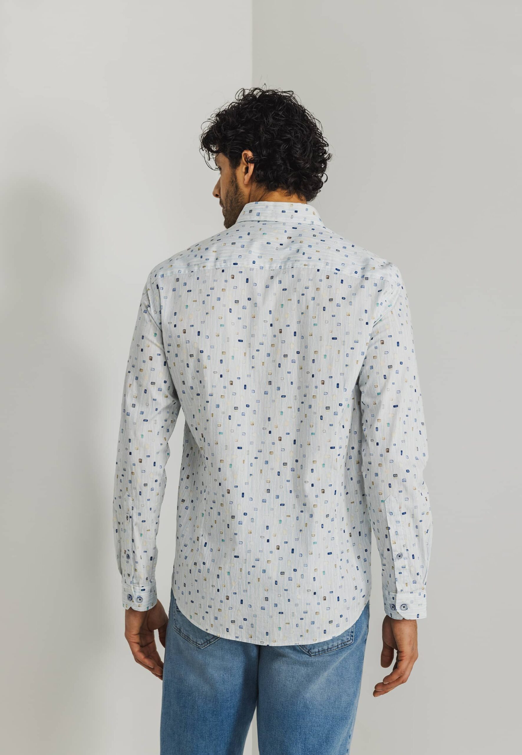 Shirt LS Print Twill 21415316-1152