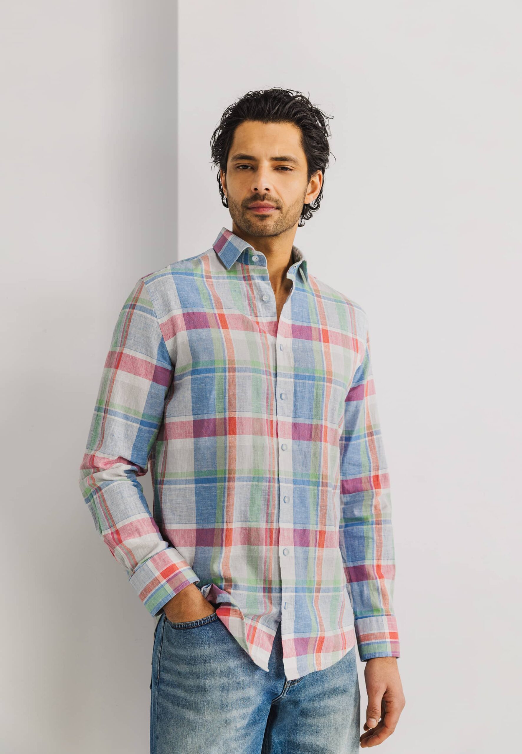 Shirt LS Checked Oxf 21515334-1156