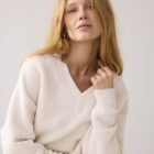 Soft V-neck sweat 3s5193-30413-122