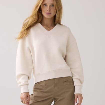 Soft V-neck sweat 3s5193-30413-122