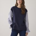 Top Sweat woven mix 3s5188-30634-495