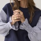 Top Sweat woven mix 3s5188-30634-495