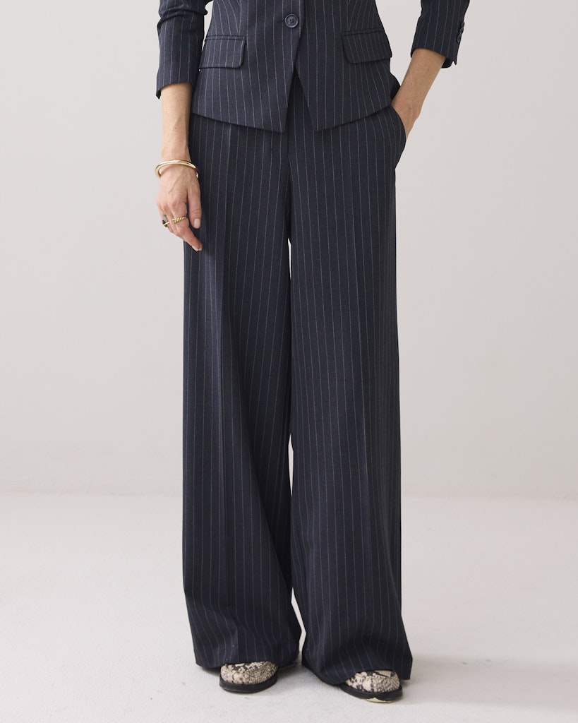 Trousers wide leg Pinstripe 4s2905-12258-495
